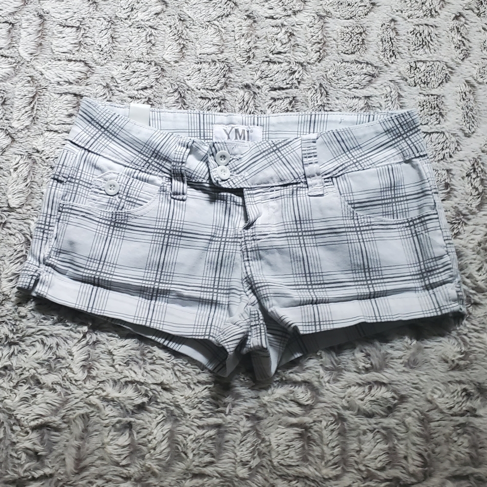 YMI White and Grey Shorts Size 1